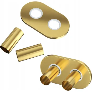 Ventil Maskovací sada kulatý rozeta Kartáčované Zlato pro ventil radiátoru