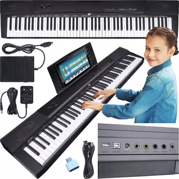 Přenosné digitální piano varhany + dřevěný stojan