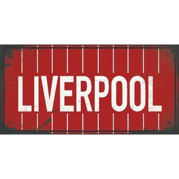 Plechová cedule Ceduľa značka Liverpool 30x15cm