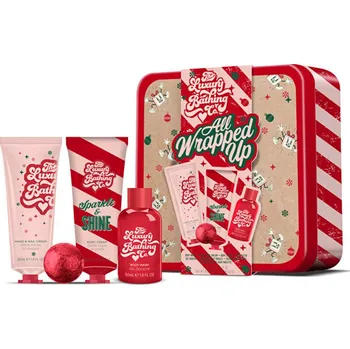 Kosmetická sada The Luxury Bathing Company Dárková mini sada péče o tělo v plechové dóze ( Vánoční cukrovinky, Kakao & Vanilka )