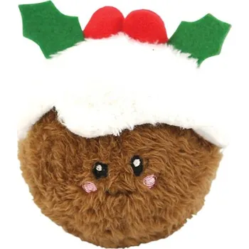 Hračka pro psa Hračka plyš vánoč. Pudding míček 9cm HP