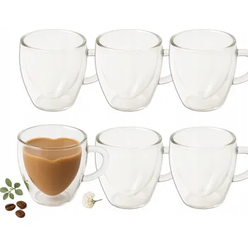 Sklenice Sklenice na kávu na kávu a čaj Premium 250 ml 6 ks