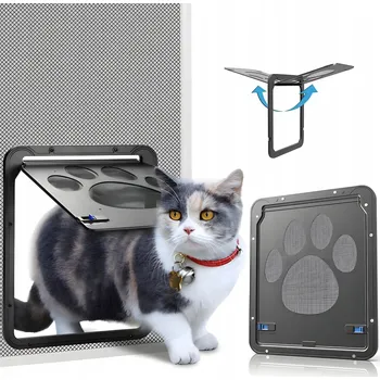 Obraz DVEŘNÍ DVÍŘKA PRO MOSKYTIÉRU KLAPKA PRO KOČKY PSA PROFESIONÁLNÍ VSTUP