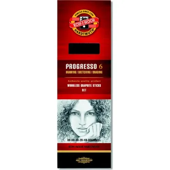 Výtvárné potřeby Koh-i-noor Hardtmuth Umělecká grafitová sada PROGRESSO 6 Koh-i-noor