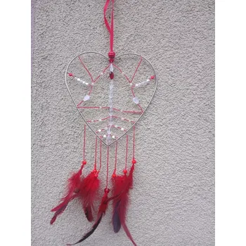 Souprava šperků lapač snů červené srdce