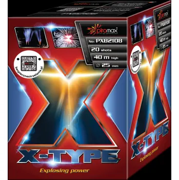 Zábavní pyrotechnika Piromax Ohňostroj X-TYPE - baterie 20ran PXB2108