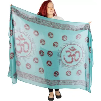 Šála Sarong / pareo / plážový šátek Sacred Syllable - Green, Sittar.cz