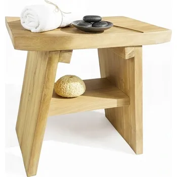 Stolička Stolička do koupelny Shekina 0810.3 45x30x45 cm, hnědá