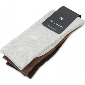 Pánské oblečení Balení 3 párů pánských ponožek – černé, hnědé a šedé Pako Lorente, velikost vel. 39-42