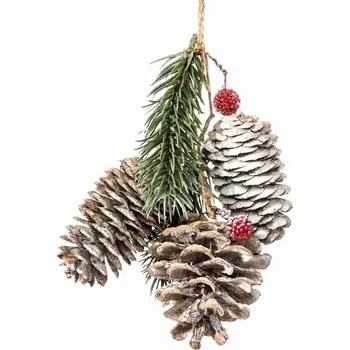 Vánoční ozdoba VÁNOČNÍ OZDOBA EKO2 HNĚDÁ+ZELENÁ