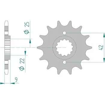 Nářadí na motocykly 24502-14 PŘEDNÍ ROZETA MOTO. OCELOVÁ AFAM