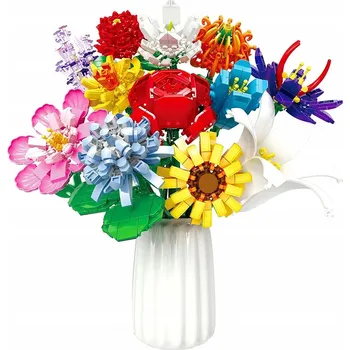 ostatní stavebnice Kytice z kostek 1064 dílků Kreativní dárek pro maminku nebo přítelkyni