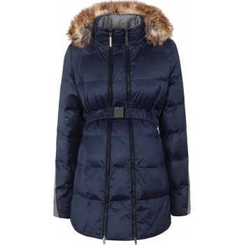 Dámský kabát BELLYBUTTON MATERNITY dámský těhotenský kabát modrý péřový s kapucí velikost 36