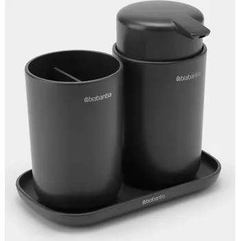 Sada koupelnových doplňků Sada koupelnových doplňků tmavě šedá Brabantia 3 ks