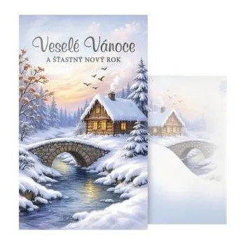 MFP přání vánoční s klopou na peníze V24-504 H PRANI_H_675