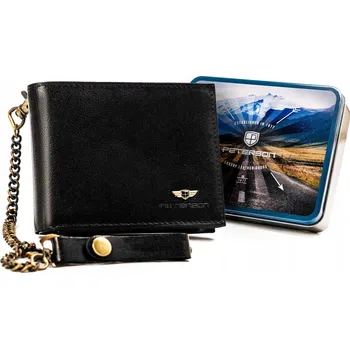 Peněženka Peterson pánská peněženka z pravé kůže černá - muž