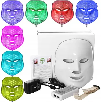 Pleťová maska Profesionální LED maska na obličej se 7 barvami – redukce vrásek a akné