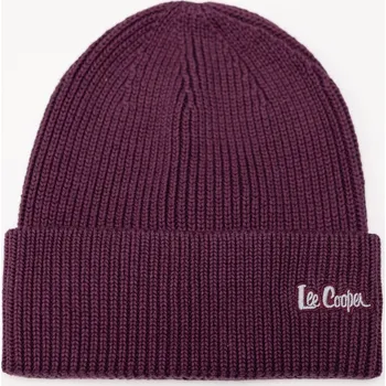 Pokrývka hlavy Lee Cooper zimní čepice beanie fialová, univerzální velikost