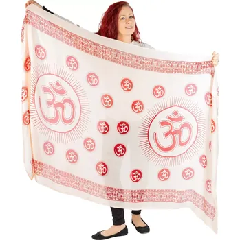 Šála Sarong / pareo / plážový šátek Sacred Syllable - Nude, Sittar.cz