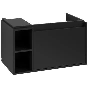 Koupelnový nábytek Villeroy & Boch Skyla - Skříňka pod umyvadlo 772x439 mm, 1 zásuvka, otevřená část vlevo, Volcano Black C78700VL