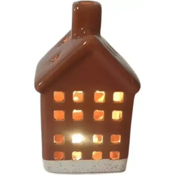 Vánoční dekorace Prodex domeček keramický LED 10 x 6 vánoční dekorace keramika