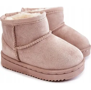 Dámská zimní obuv SVĚTLE BÉŽOVÉ DĚTSKÉ ZATEPLENÉ SNĚHULE KOTNÍKOVÉ BOTY 30