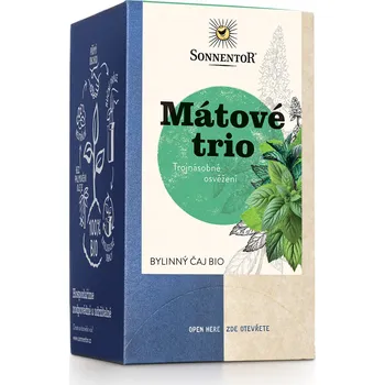 Horký nápoj Sonnentor Mátové trio bio 21,6 g porcovaný dvoukomorový