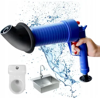 TLAKOVÝ NÁSTROJ NA WC UMYVADLO TOALETY KANALIZACE PISTOLE K ZPRŮCHODNĚNÍ POTRUBÍ KRTEK
