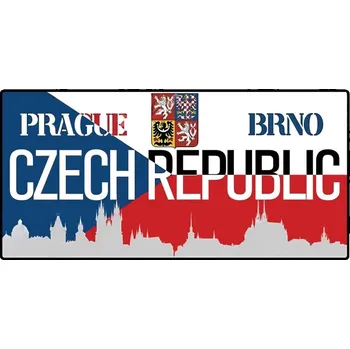 Plechová cedule Ceduľa značka Czech Republik Prague Brno 30x15cm