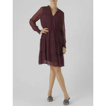 Dámské šaty Vero Moda šaty šifonové ke kolenům velikost XS