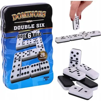 Desková hra DOMINO LOGICKÁ EDUKATIVNÍ HRA V KOVOVÉ KRABIČCE