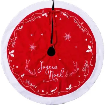 Vánoční koberec pod stromeček - červený