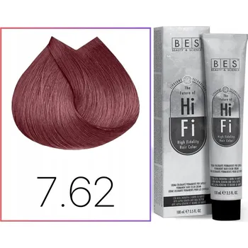 Barva na vlasy BES Hi-Fi Color tónovací krém na vlasy 7.62 Červeno Fialová Blond