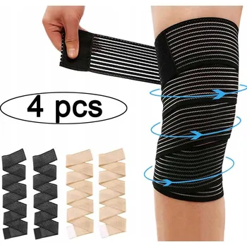 4 ks Elastické bandáže na koleno Samolepicí sportovní bandáž