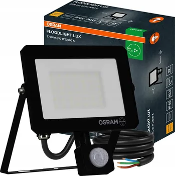 Reflektor Osram Floodlight Lux Sensor 30W 3000K teplá bílá 2700lm IP65 černý