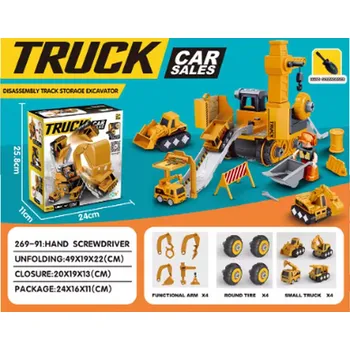 ostatní stavebnice Šroubovací stavebnice - bagr se šroubovákem Varianta: s ručním šroubovákem