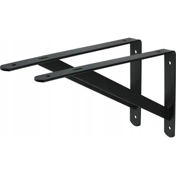 Dílenský regál Držák police Global Service kovový černý 295x195x29 mm, nosnost 85 kg