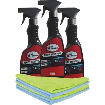 Autovosk 3x 500 ml Tekutý nano vosk auto+4x utěrka