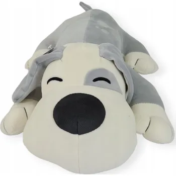 plyšák Plyšový Psík Polštář Azorek 50cm Šedý Bílý