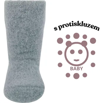 Capáčky aura.via Protiskluzové ponožky modré Velikost: 0-12