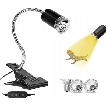 Lampička VÝHŘEVNÁ LAMPA PRO ŽELVY S OTOČNÝM KLIPEM 360° A 3 VÝHŘEVNÝMI ŽÁROVKAMI
