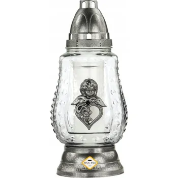 Svíčka HŘBITOVNÍ SVÍČKA 1009 STŘÍBRNÁ GRAFITOVÁ 28 CM TRADIČNÍ VYMĚNITELNÁ NÁPLŇ MAXPOL