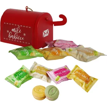 Vánoční dekorace Vánoční schránka s makronkami (4 ks) pro babičku