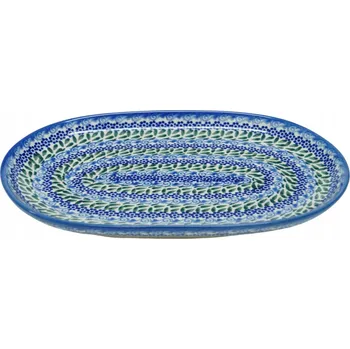 Talíř Oválný servírovací talíř Andy Ceramika modrý 28 cm