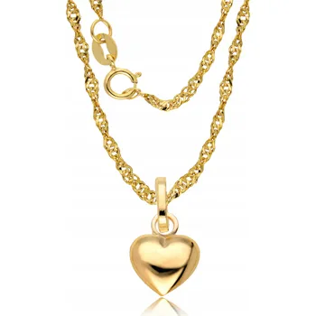 Řetízek Zlatý Řetízek 585 Plné srdce Euforia