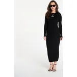 Šaty GUESS Flaminia Ls Cn Ribbed Dress Sw Black S