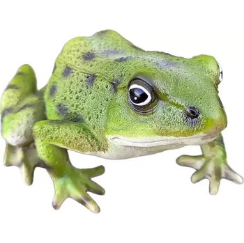 Zahradní dekorace Prodex A00854 žába zelená menší 12 x 14 cm polystone