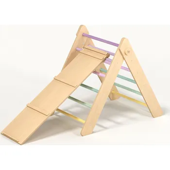 Dřevěná hračka Piklerové trojúhelník pastelový a oboustranná deska