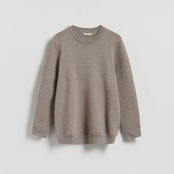 Pánský svetr Reserved - Svetr s viskózou - kávová - 061FR-84M - 061FR-84M-XXL