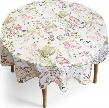 ubrus Kulatý ubrus odolný proti skvrnám, dekorativní na stůl do kuchyně, obývacího pokoje a Na Terasu